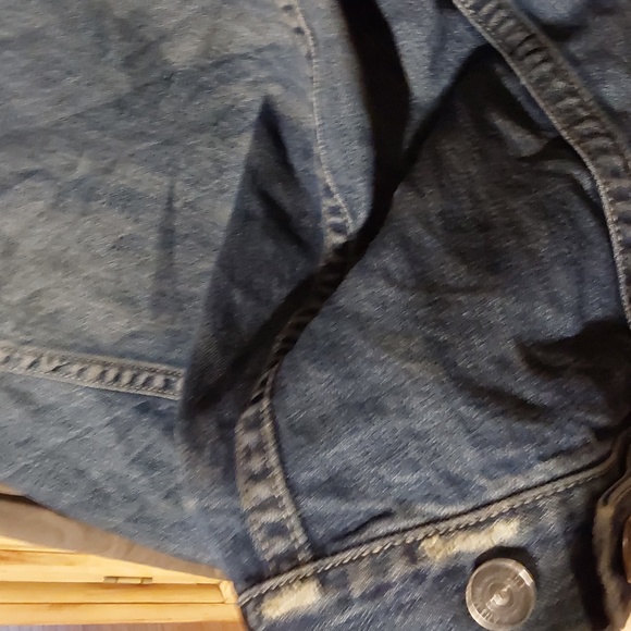 TRUE RELIGION JIMMY T JEAN JACKET N COTTON SLEEVE SIZE L..BLUE / GREEN - Picture 8 of 11